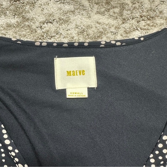 ANTHROPOLOGIE MAEVE BLACK AND WHITE 3/4 SLEEVE DRESS. SIZE XS - Picture 2 of 6